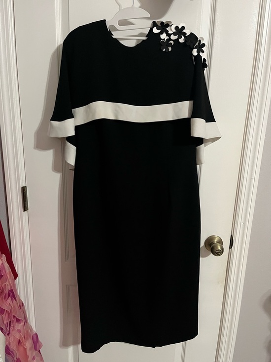 Elenore Dresses & Skirts - Vintage Elenore Black and White Floral Accent Shift Dress Sz 10